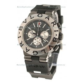 Bvlgari Scuba Swiss Body Japanese Steel Watch in Steel Bezel