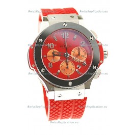 Hublot Big Bang Swiss Watch in Steel Case Ceramic Bezel
