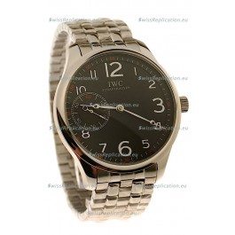 IWC Portugese Automatic Japanese Replica Watch in Black Dial