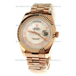 Rolex Day Date Pink Gold Japanese Replica Watch