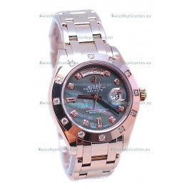 Rolex Day Date Black Mother of Pearl Swiss Replica Watch