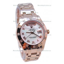 Rolex Day Date White Mother of Pearl Japanese Replica Watch