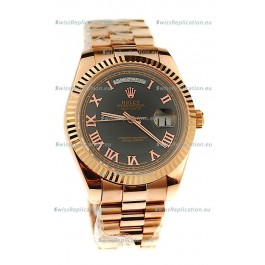 Rolex Day Date Pink Gold Swiss Replica Watch
