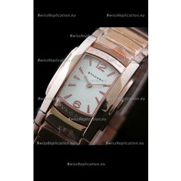 Bvlgari Assioma Japanese Replica Quartz Watch in White Dial