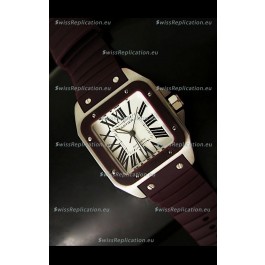 Cartier Santos 100 Swiss Automatic Replica Watch in Brown