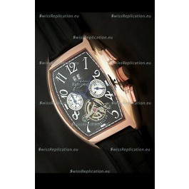 Franck Muller Tourbillon Japanese Replica Watch in Black Dial