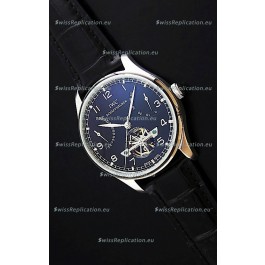 IWC Portuguese FA Jones Japanese Replica Watch in Black Dial with Tourbillon