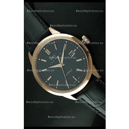 IWC Schaffhausen Ingenuier Vintage Swiss Replica Automatic Rose Gold Watch in Black Dial