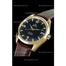 Omega Railmaster Swiss Watch in Rose Gold Casing