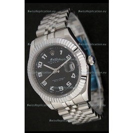 Rolex DateJust Swiss Replica Watch in White Arabic Hour Markers