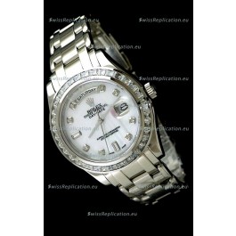 Rolex Oyster Perpetual Day Date Swiss Automatic Watch in Mop White Dial