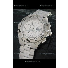 Tag Heuer Aquaracer Swiss Automatic Watch in Metallic White