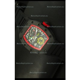 Richard Mille RM036 Jean Todt Forged Carbon Bezel Titanium Watch - Red Edition