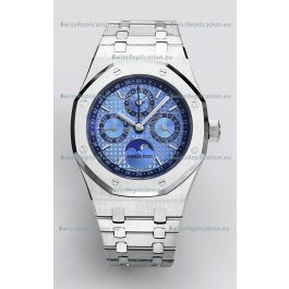 Audemars Piguet Royal Oak Perpetual Calendar Swiss Replica 904L Steel - Light Blue Dial 