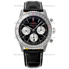 Breitling Navitimer B01 Chronograph 43 Black Dial - 904L Steel Casing 1:1 Mirror Swiss Replica