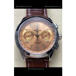 Breitling Premier B01 Chronograph 42 Edition Steel Casing Champange Dial - 1:1 Mirror Replica Watch