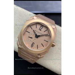 Bvlgari Octo Finissmo Edition 1:1 Mirror Replica Sandblasted Rose Gold Casing