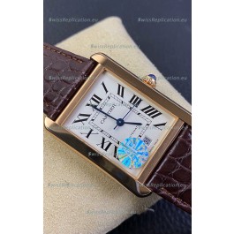 Cartier Tank Solo Swiss Automatic Watch in Rose Gold Plating Casing - 31MM Wide 1:1 Mirror Replica