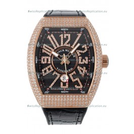 Franck Muller Vanguard V45 Yachting in Rose Gold Plating - Black Dial 