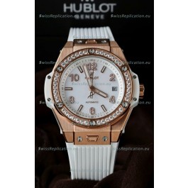 Hublot Big Bang One Click King White Dial Rose Gold Swiss Replica Watch 39MM