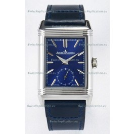 Jaeger-LeCoultre Reverso Super Clone DuoFace Blue/White Steel Replica Watch 