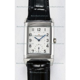 Jaeger-LeCoultre Reverso Super Clone DuoFace Black/White Steel Replica Watch 