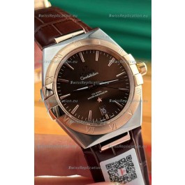 Omega Co-Axial Constellation 39MM Two Tone Rose Gold Brown Dial 1:1 Mirror Replica Watch