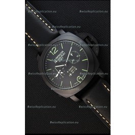 Panerai Luminor GMT 8 Days Power Reserve Japanese Replica PVD Case Watch