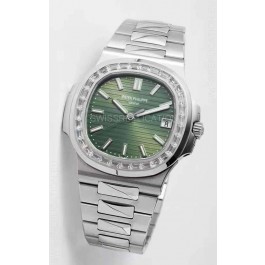 Patek Philippe Nautilus 5711/1A-014 1:1 Mirror Swiss Replica Watch in Green Dial 904L Steel 
