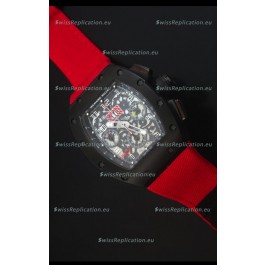 Richard Mille RM011 Filipe Massa PVD Swiss Replica Watch in Red Nylon Strap