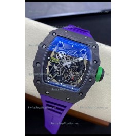 Richard Mille RM35-02 Rafael Nadal Carbon Fiber Casing with Genuine Tourbillon Super Clone Watch