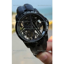 Roger Dubuis Super Clone Excalibur Spider Flying Tourbillon Skeleton Titanium Casing 42MM