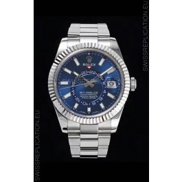 Rolex Sky-Dweller REF# 326934 Blue Dial Watch in 904L Steel Case 1:1 Mirror Replica