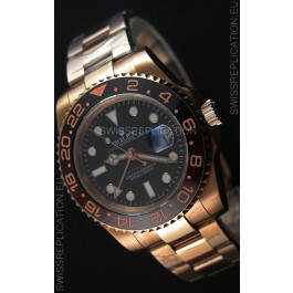 Rolex GMT Masters Japanese Replica Watch in Rose Gold Casing