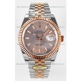 Rolex Super Clone Datejust ETA 3235 Movement 41MM Two Tone Rose Gold Plating and Dial Watch