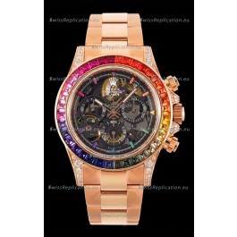 Rolex Daytona Blaken Gold 1:1 Swiss Mirror Replica Skeleton Dial Cal.4130 Movement