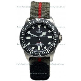 Tudor Pelagos FXD Titanium Casing 1:1 Mirror Replica Black Dial in Green Nato Strap