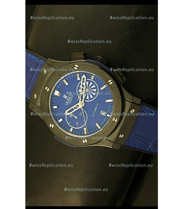 Hublot Classic Fusion Chrono Japanese Quartz Replica Watch in Blue Dial
