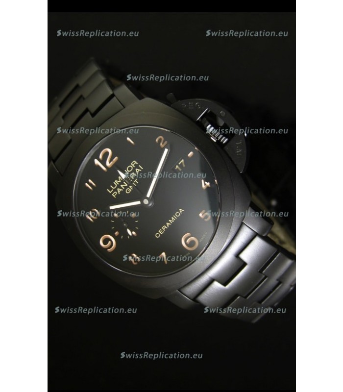 Panerai Luminor GMT PAM441 Ceramica Watch - DLC Coated Edition