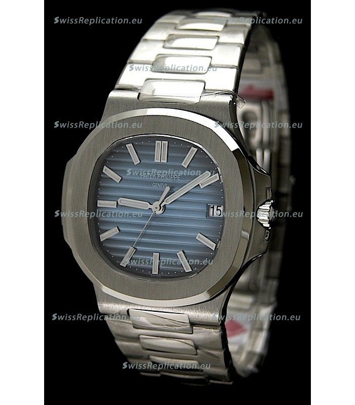 Patek Philippe Nautilus Jumbo Swiss Replica Watch in Blue Dial