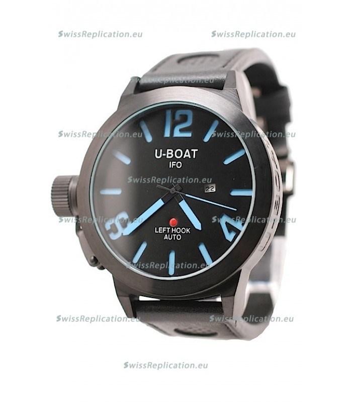 U-Boat Classico Japanese Replica PVD Watch in Blue Markers