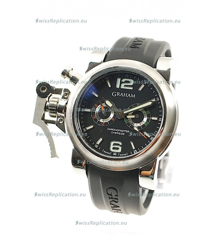 Graham Chronofighter Oversize Diver Japanese Replica Watch in Black Dial