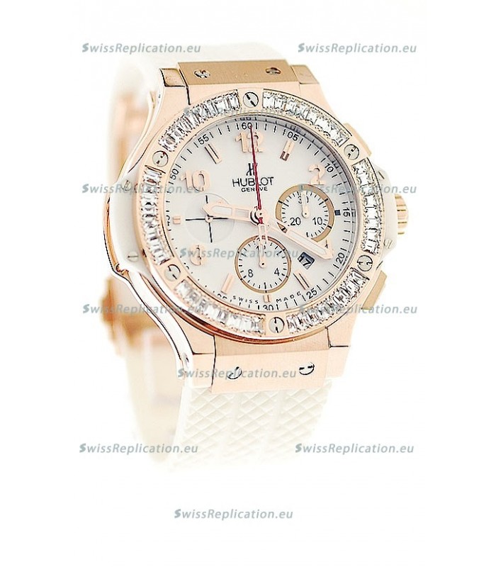 Hublot Big Bang Snow Edition Swiss Watch in Pink Gold Casing