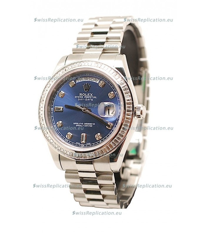Rolex Day Date Silver Swiss Replica Watch