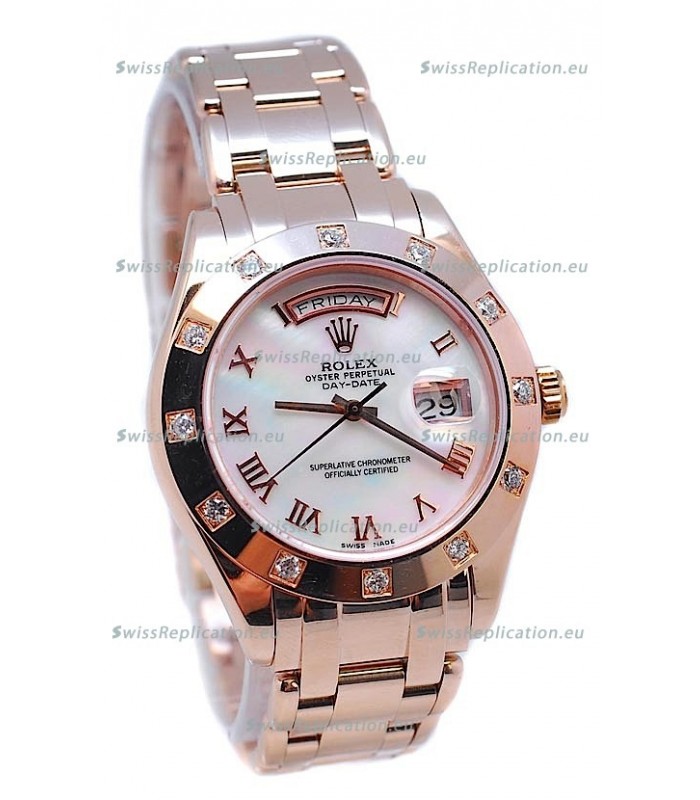 Rolex Day Date White Mother of Pearl Swiss Replica Watch