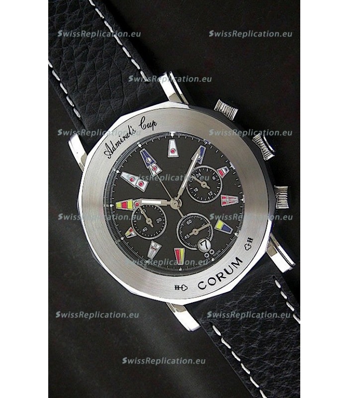 Corum Admiral's Cup Japanese Replica Watch in Black Dial