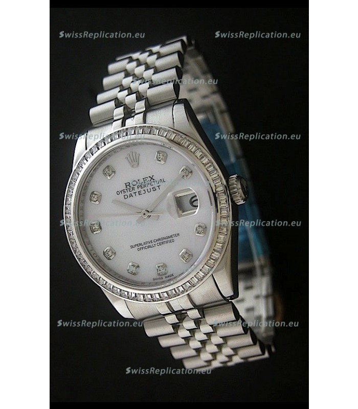 Rolex Datejust Swiss Replica Automatic Watch in White Dial