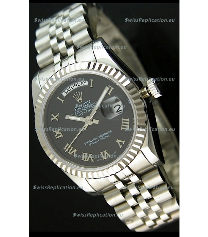 Rolex Replica Datejust Mens Swiss Watch in Black Dial - 41MM