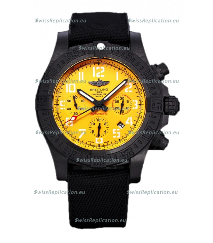 Breitling Avenger Hurricane Chronograph Yellow Dial 1:1 Mirror Swiss Replica Watch 