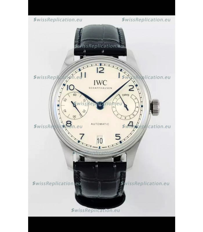 IWC Super Clone Portugieser Swiss 1:1 Mirror Replica Watch White Dial Steel Case Watch